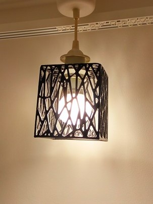 Voronoi Wireframe Oblong Lampshade (44mm)