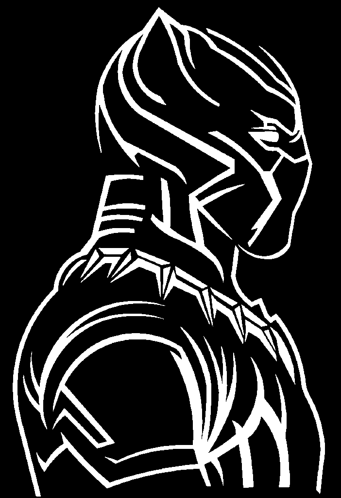 Black Panther stencil 5