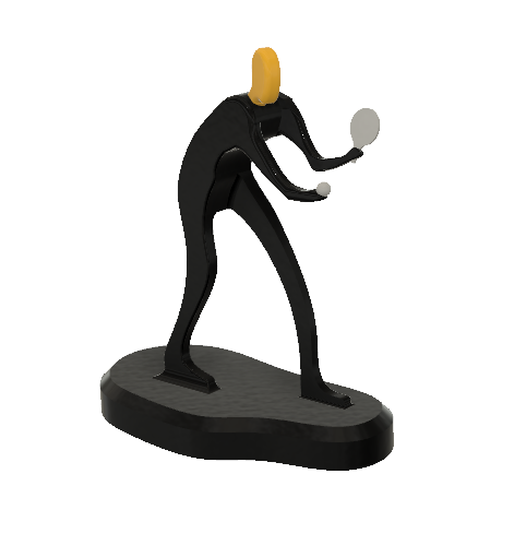 Table Tennis (TT) Athlete Minimalistic Square (Ping-Pong)