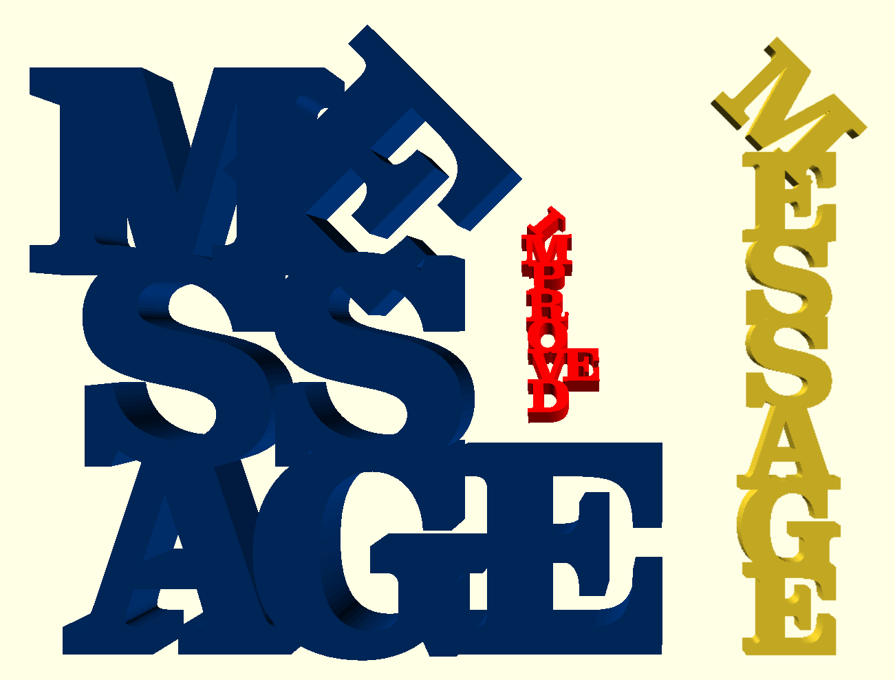 Variable WORD Sculpture