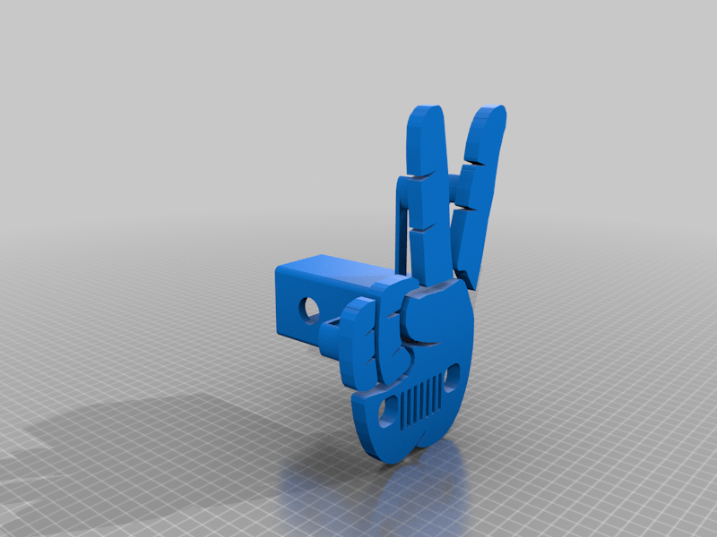 Jeep Wave Hitch Cover YJ