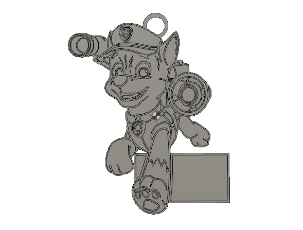 Pat Patrouille Paw Patrol Chase Pendentif pendant
