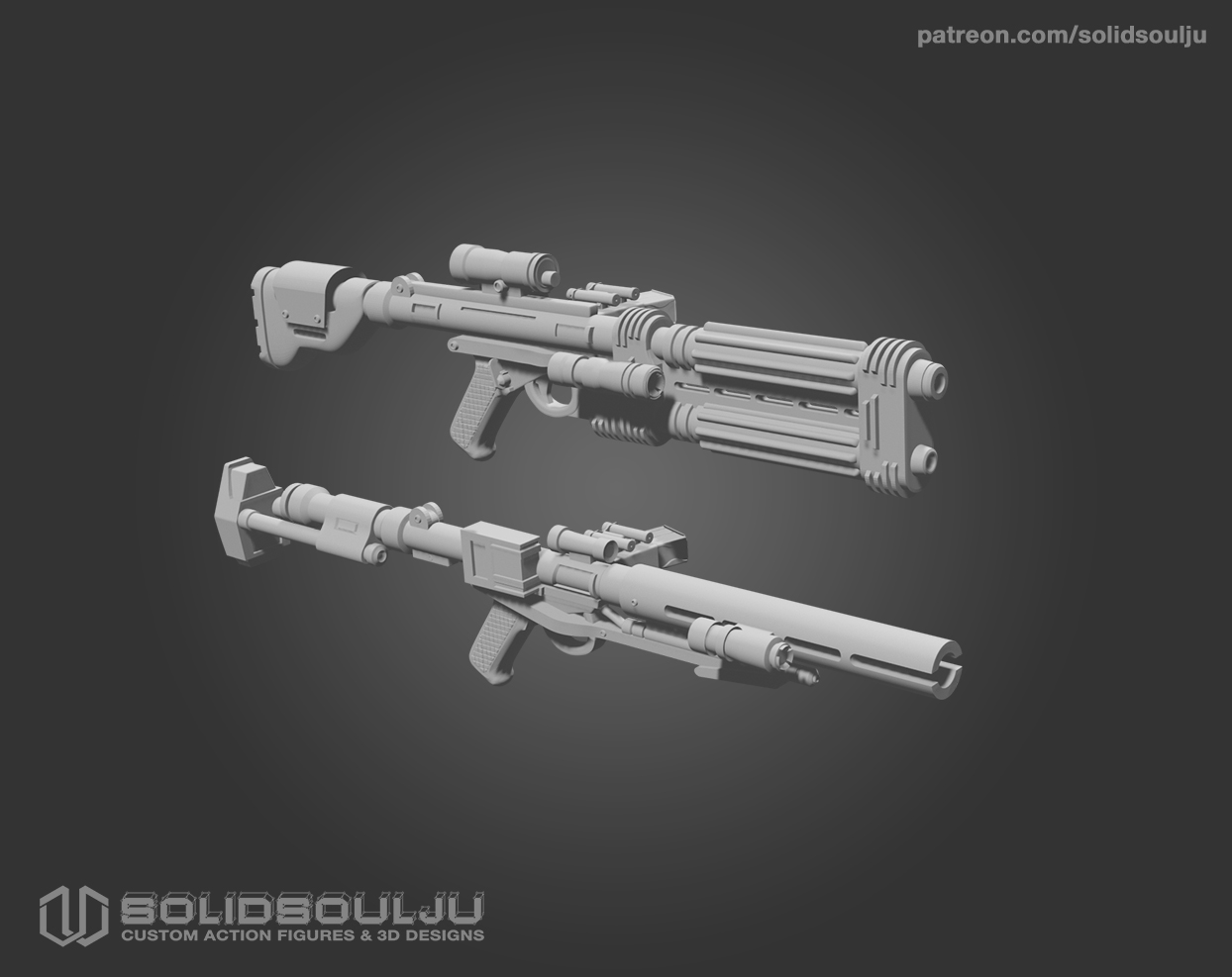 E-11D & E-22 Blasters For 3.75 and 6 inch figures