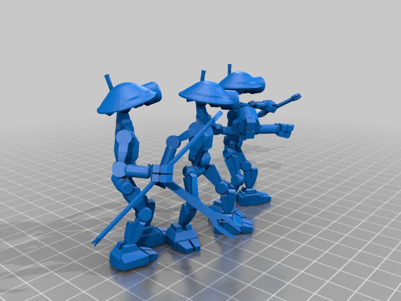 3 Wise Pit Droids and Bluurg for Mandalorian Manger scene