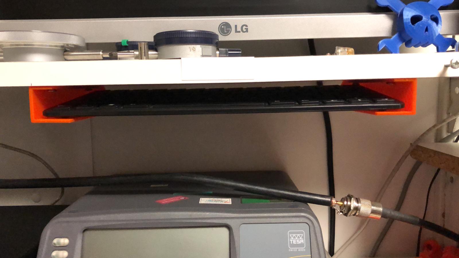 keyboard holder organizer for under the shelf/desk
