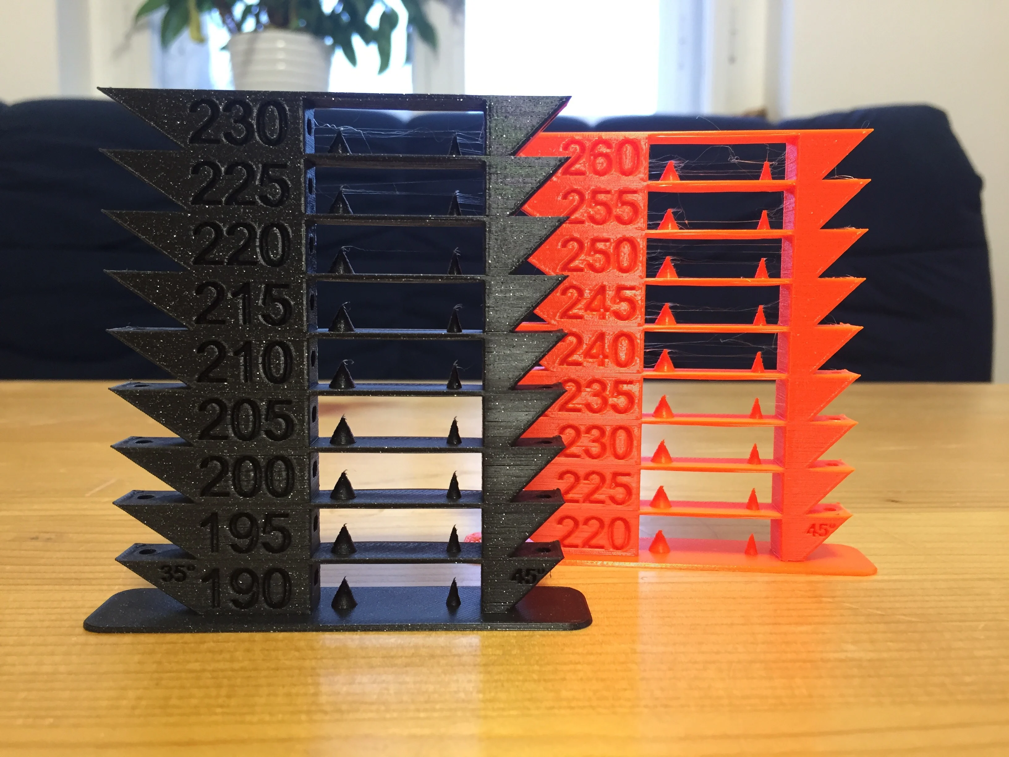 Temp tower PLA, PETG, ABS