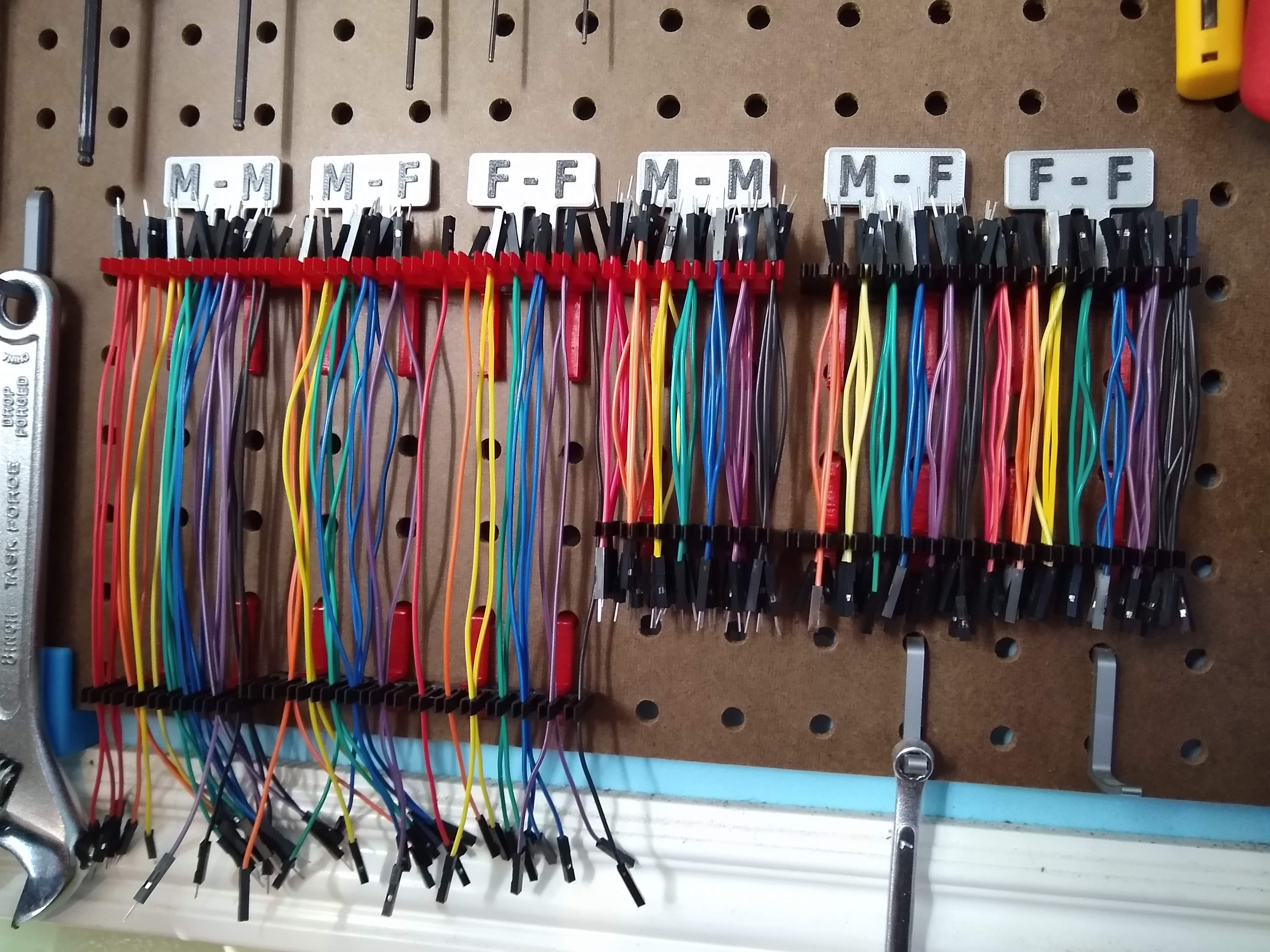 Pegboard Modular Jumper Wire Organizer