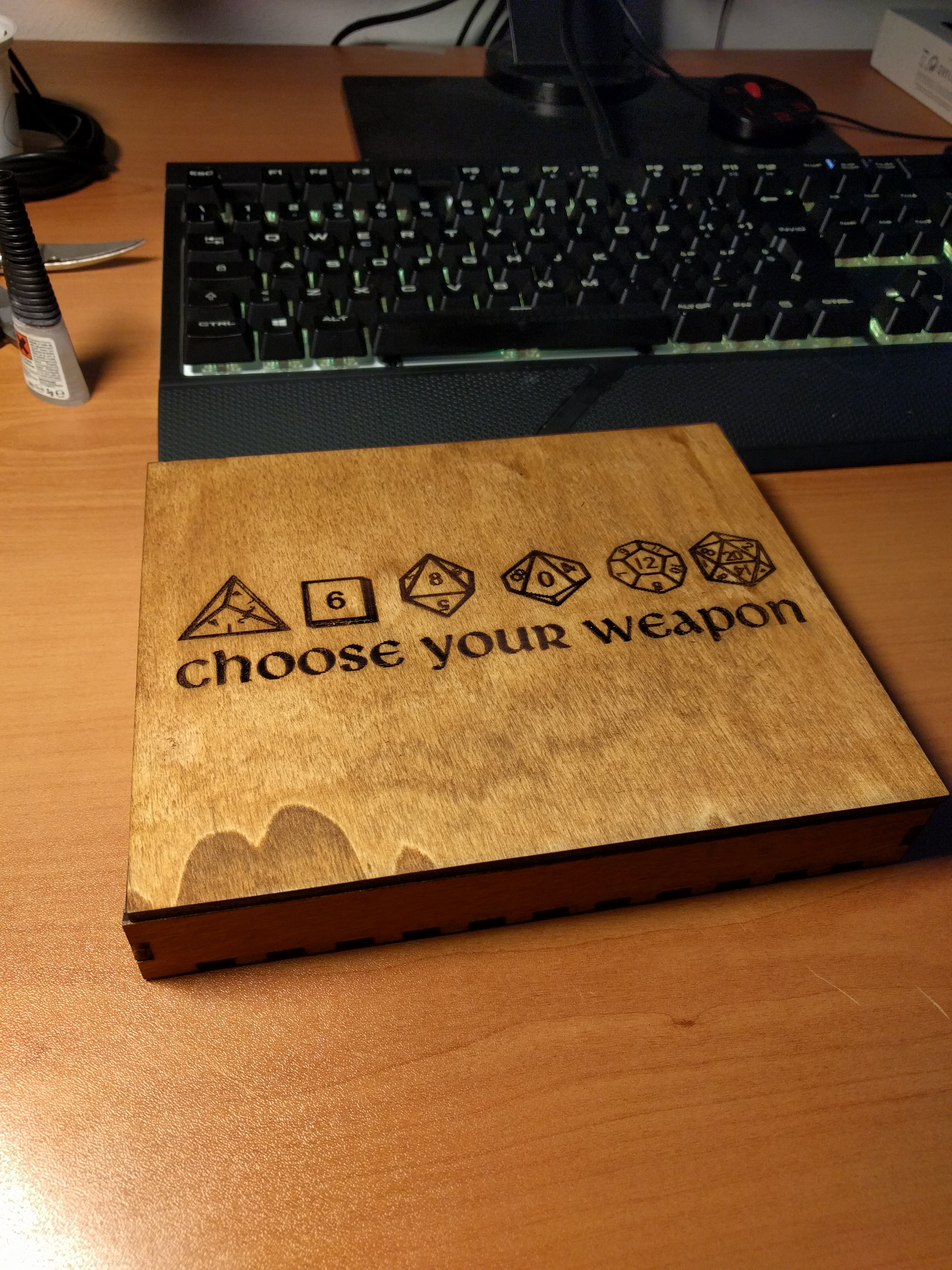 Dices box laser cut