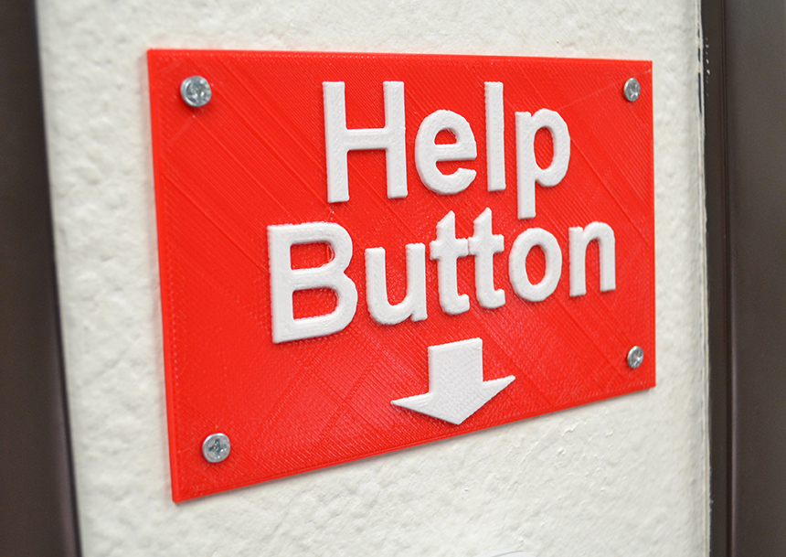 Help Button Sign