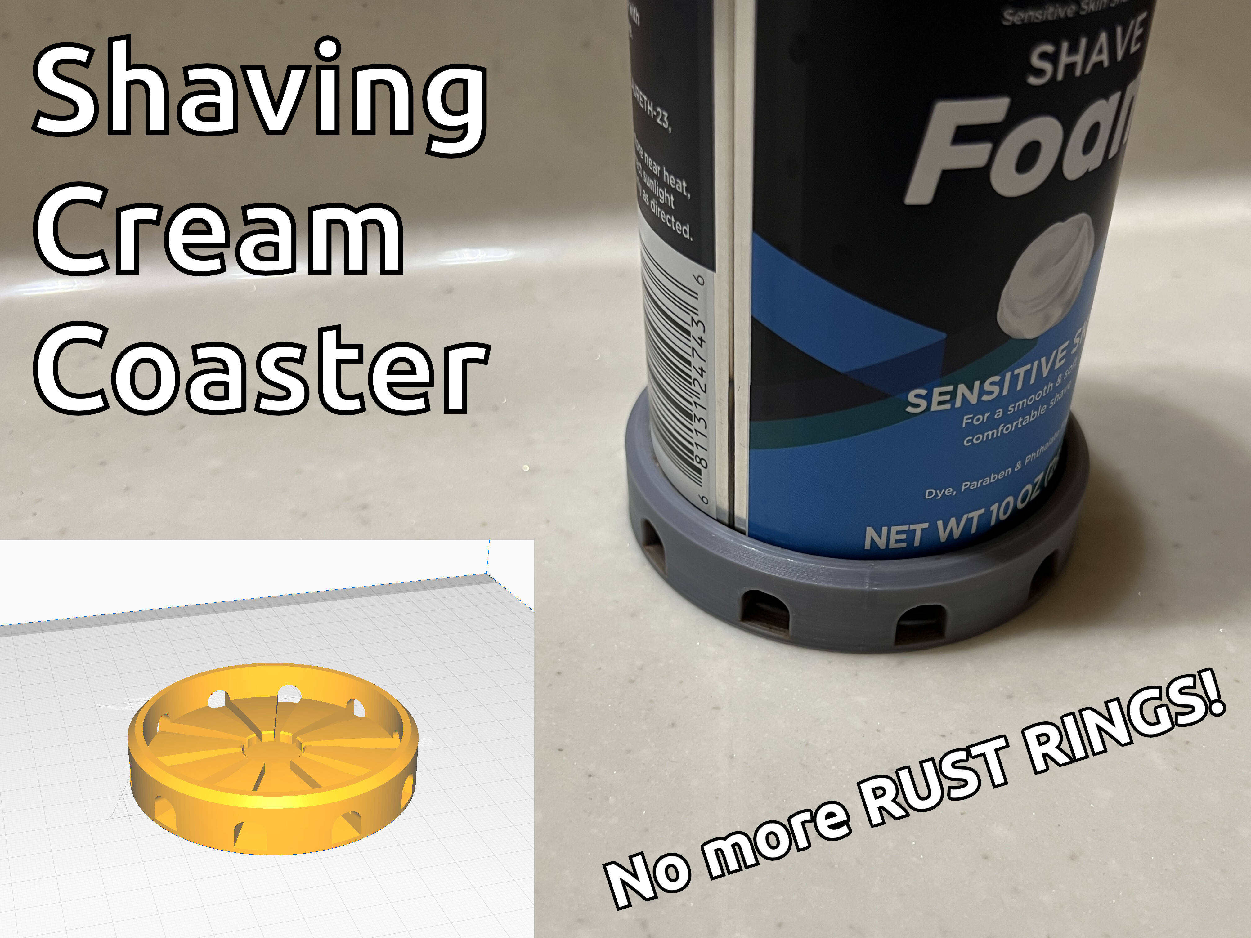 Shaving Cream Coaster/Holder