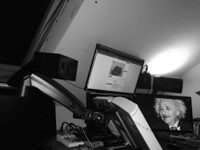 Audio Studio Monitor Mount for (Adam A3X, A5, A5X, F7 und ARTist 3) on HUANUO 17-32 Zoll Monitor Arms