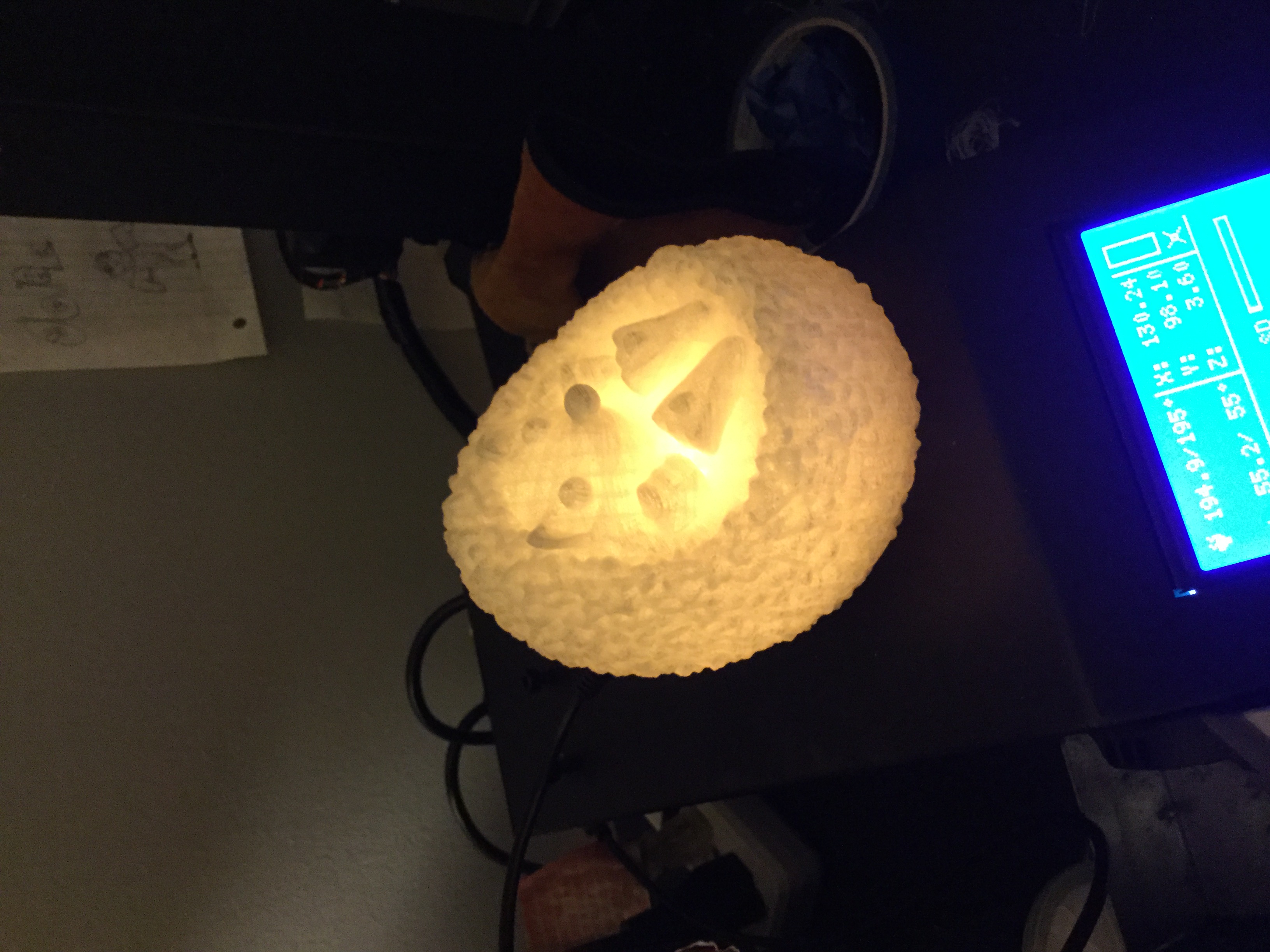 HedgeHog with cutout for LED board nighlight