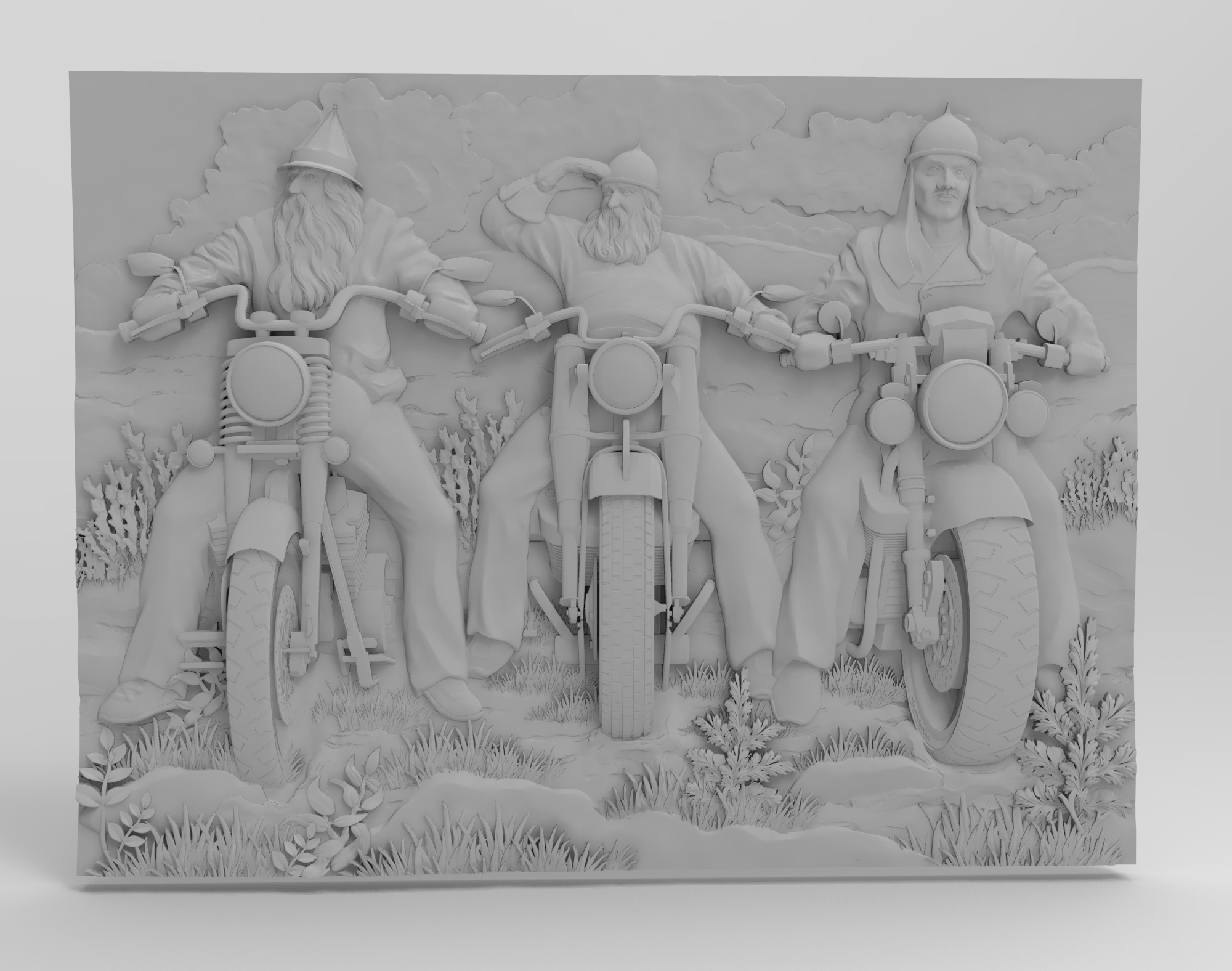 3 Bogatyr bikers For CNC