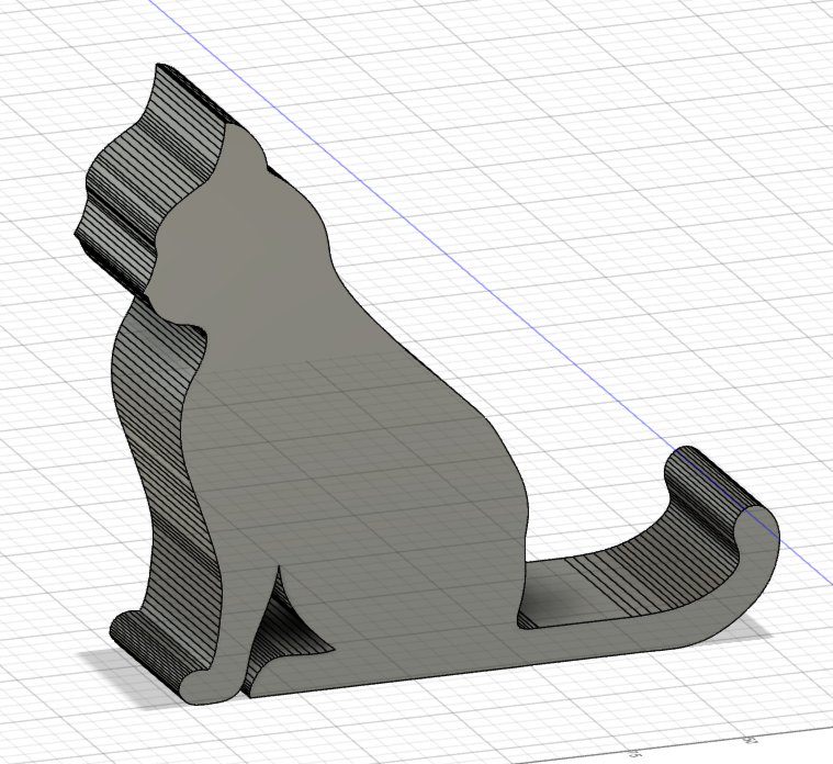 Phone holder - Cat (long tail)