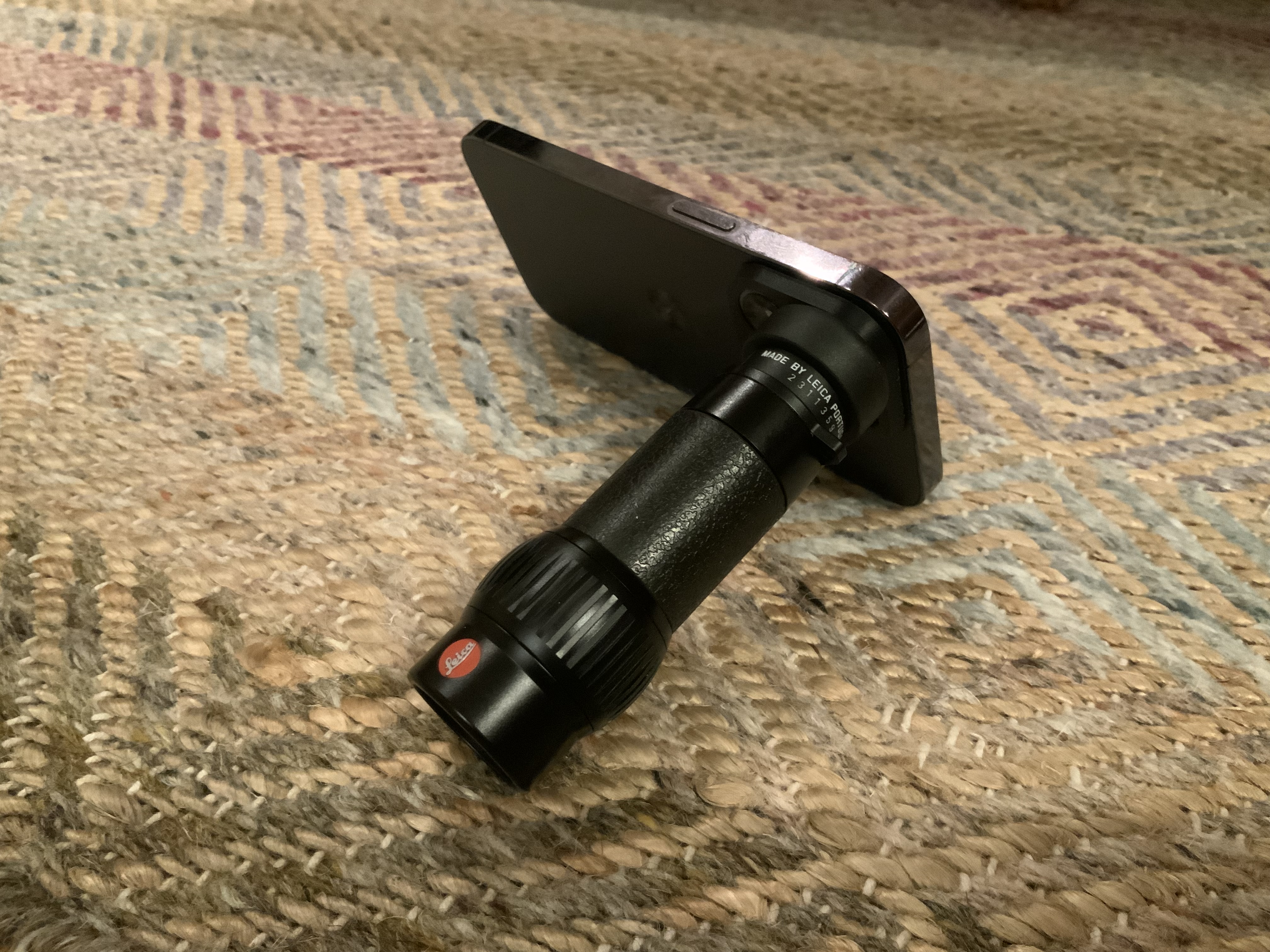 iPhone Pro 14 to Leica Monovid 8x20 adapter
