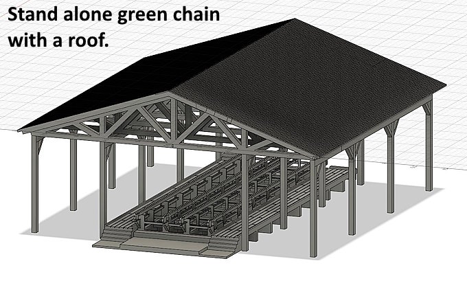 N Scale Sawmill Green Chain.....
