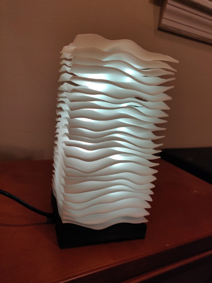 Customized Wave Lamp, Base, and Cap