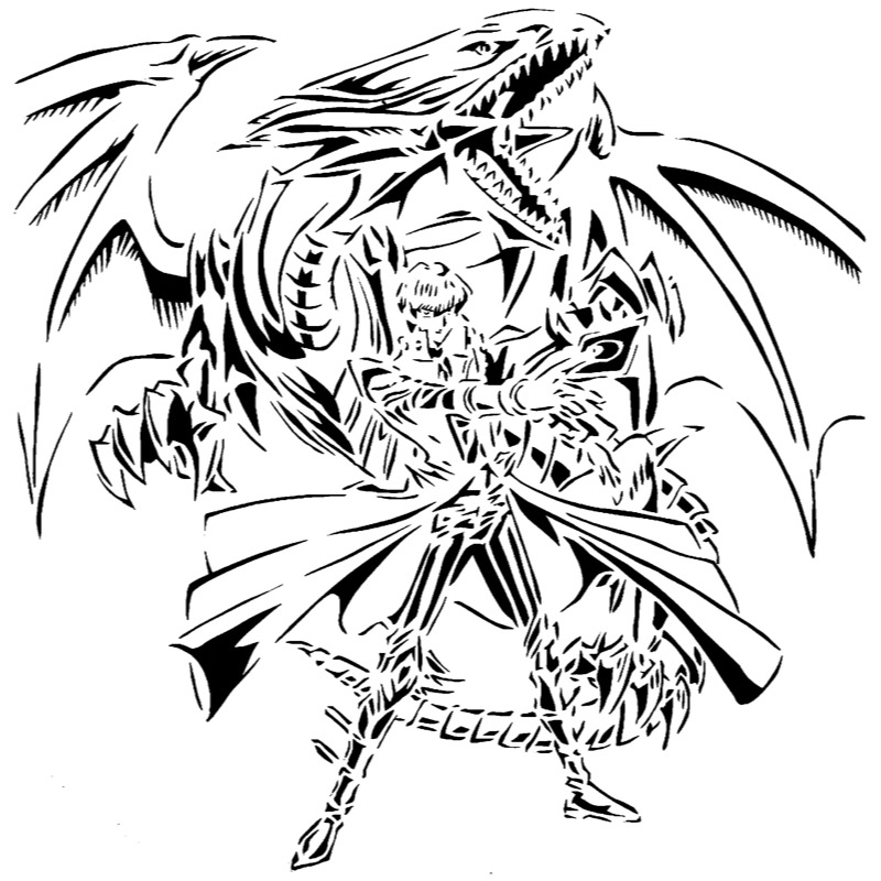 Seto Kaiba stencil 2