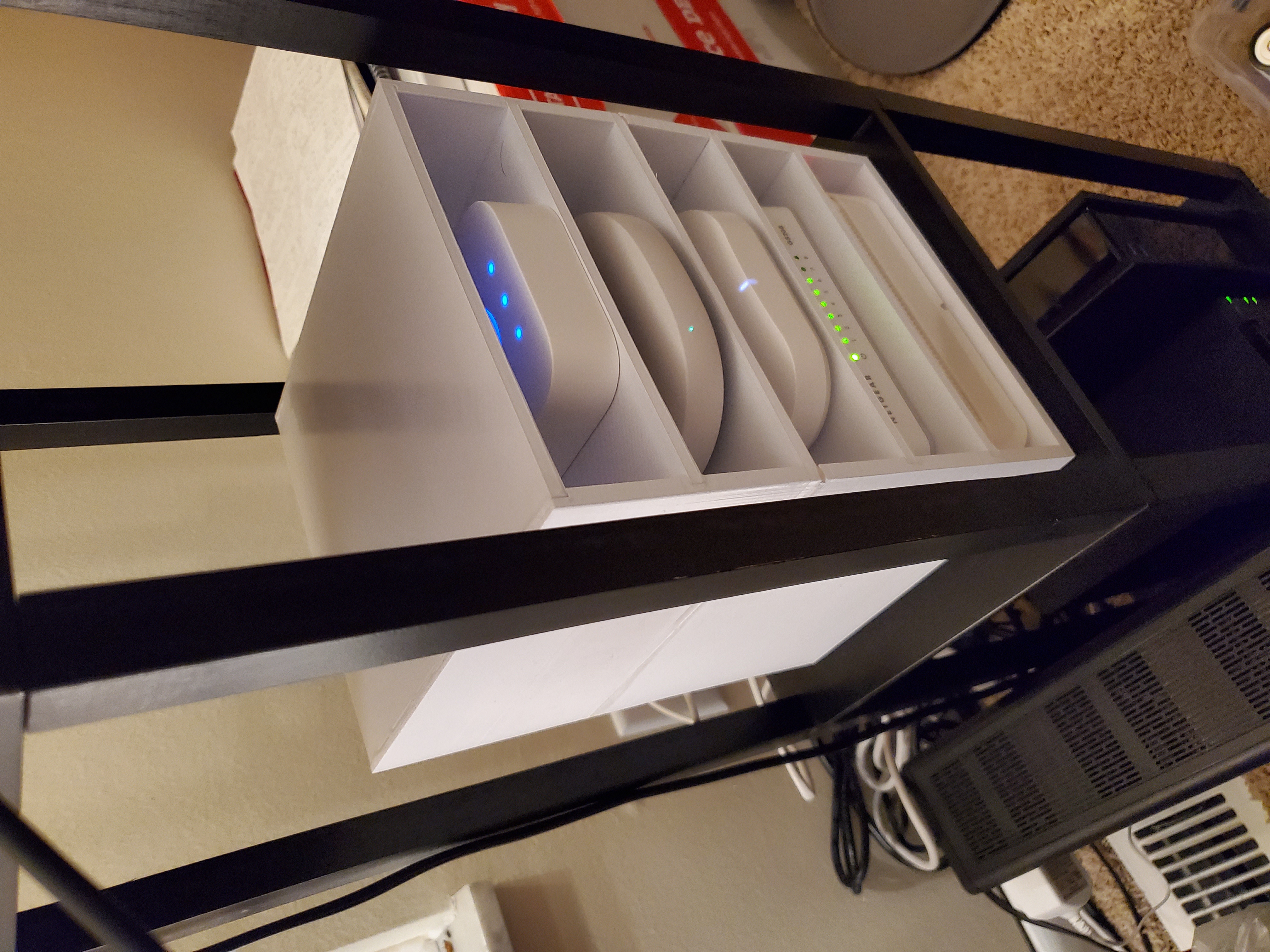 Smart home hub shelves