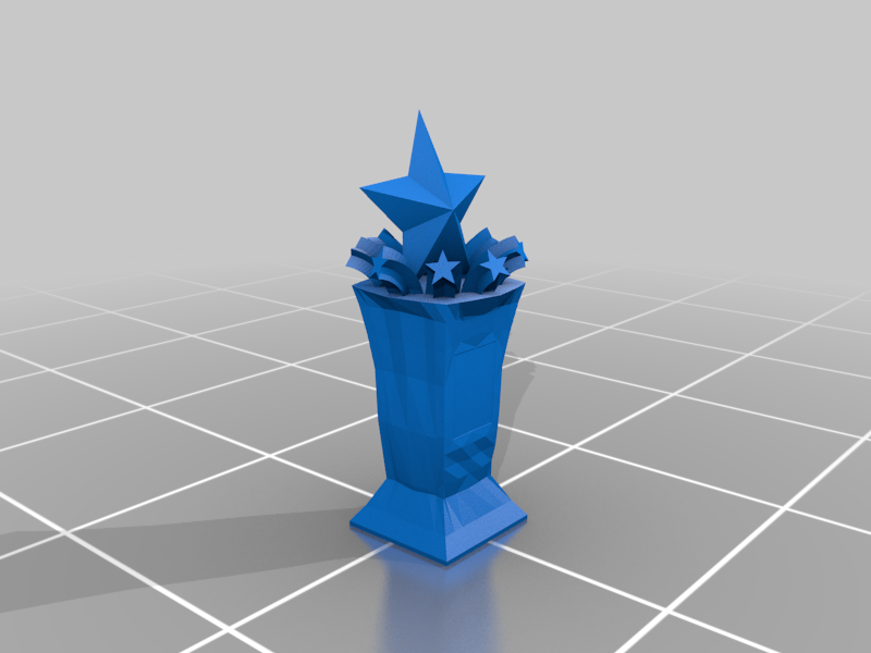 Star-trophy on podest