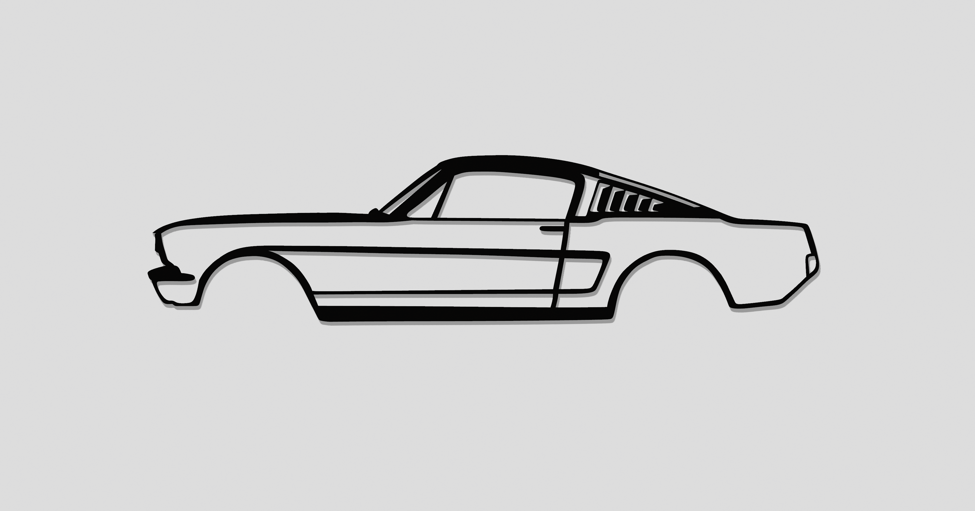 Mustang fastback 2d Wall art