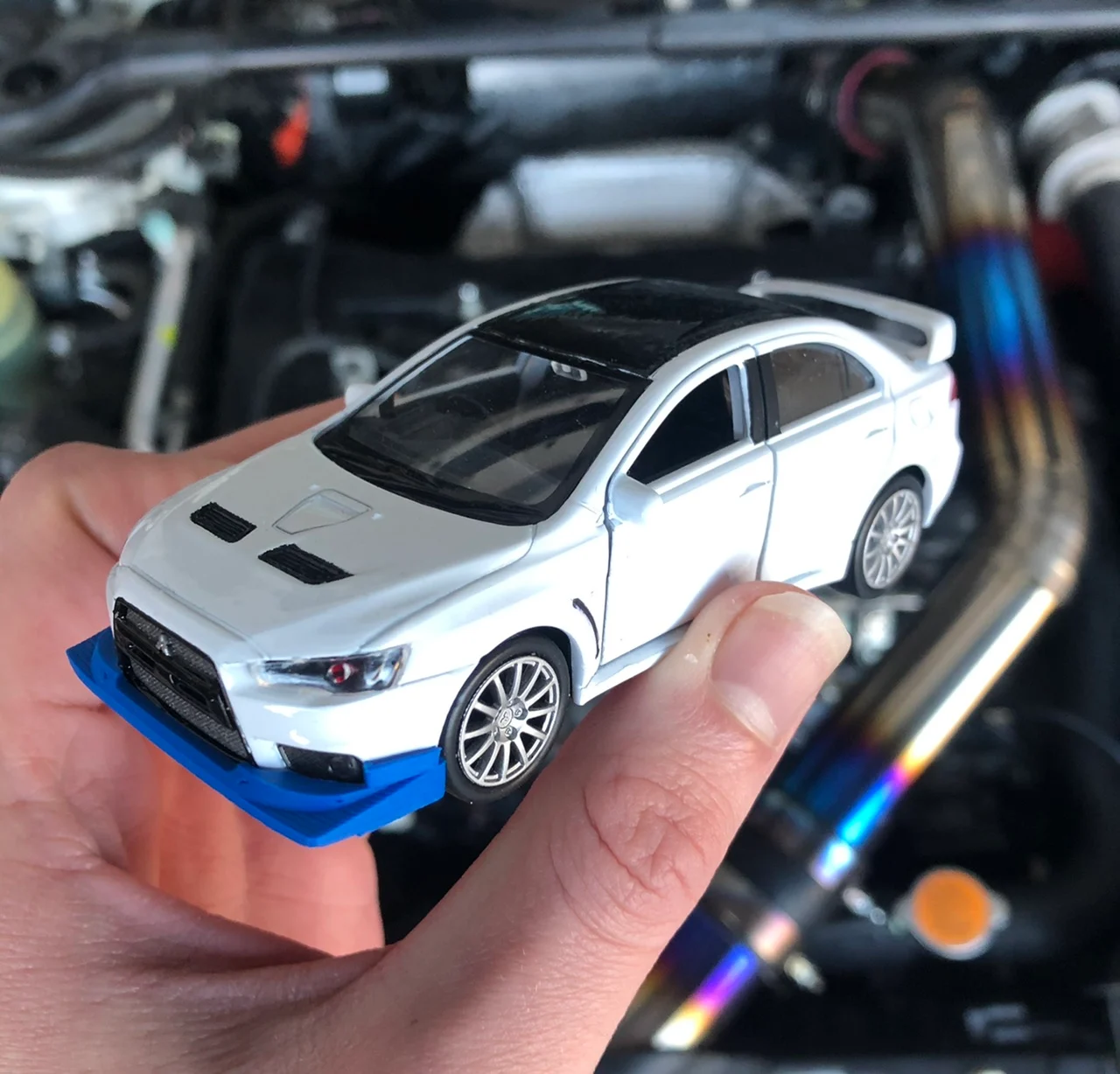Voltex Style Front Lip Splitter Evo X Model or RC Car