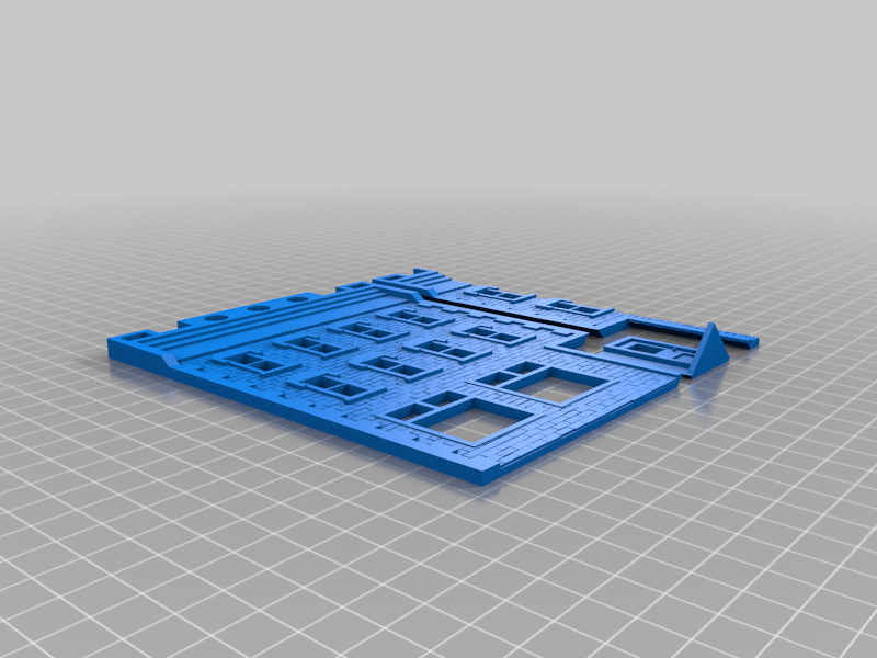 H0 scale building fronts. For low profile background.