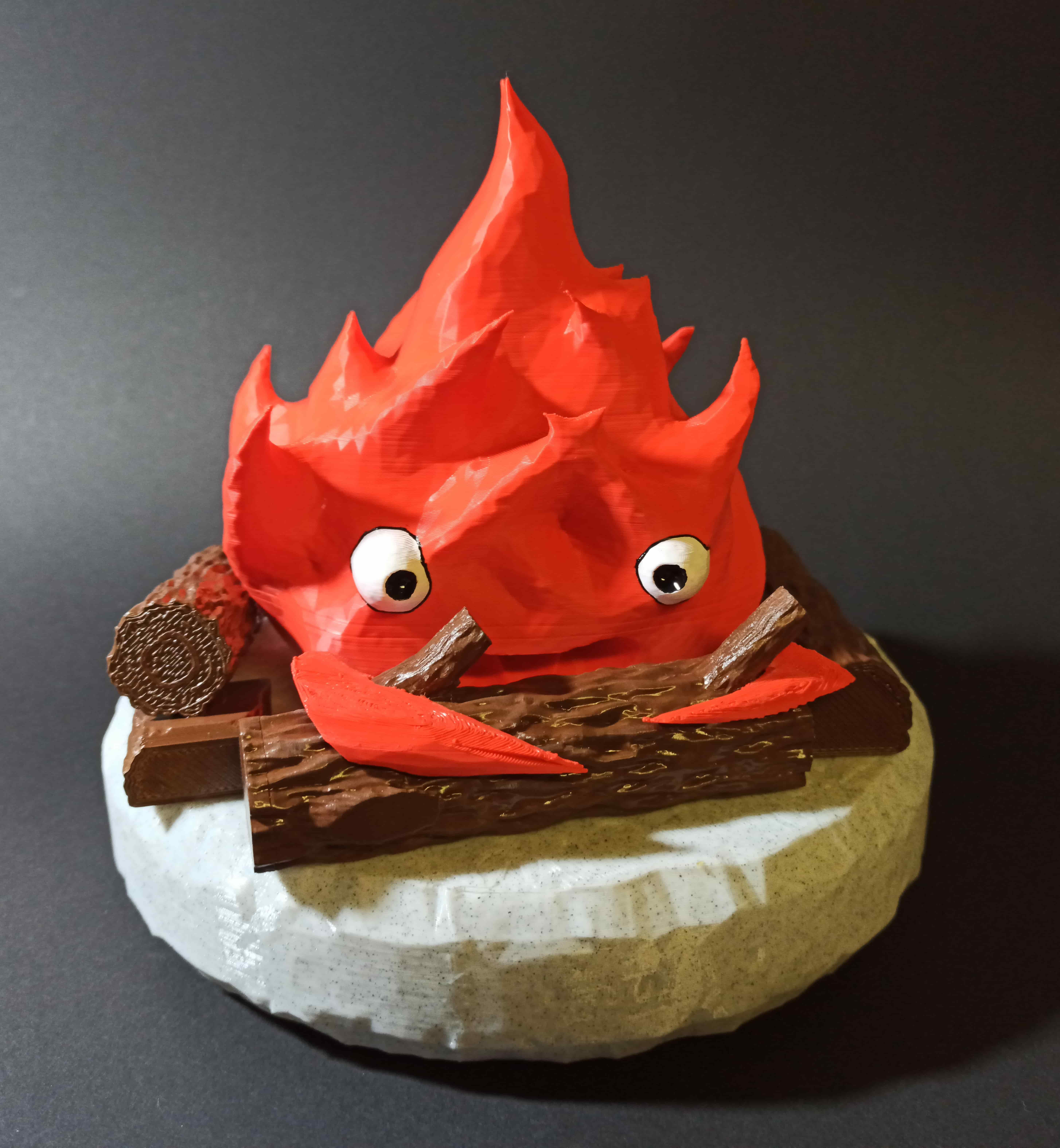 Calcifer (scaled Calcifer and stone piece for OG models)