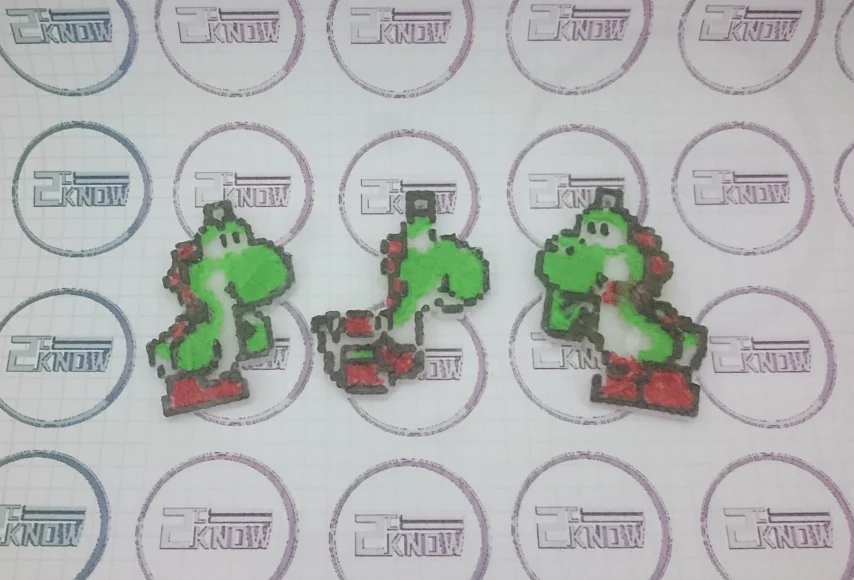 8bit Pixel Green Yoshi Keychain - Super Mario World