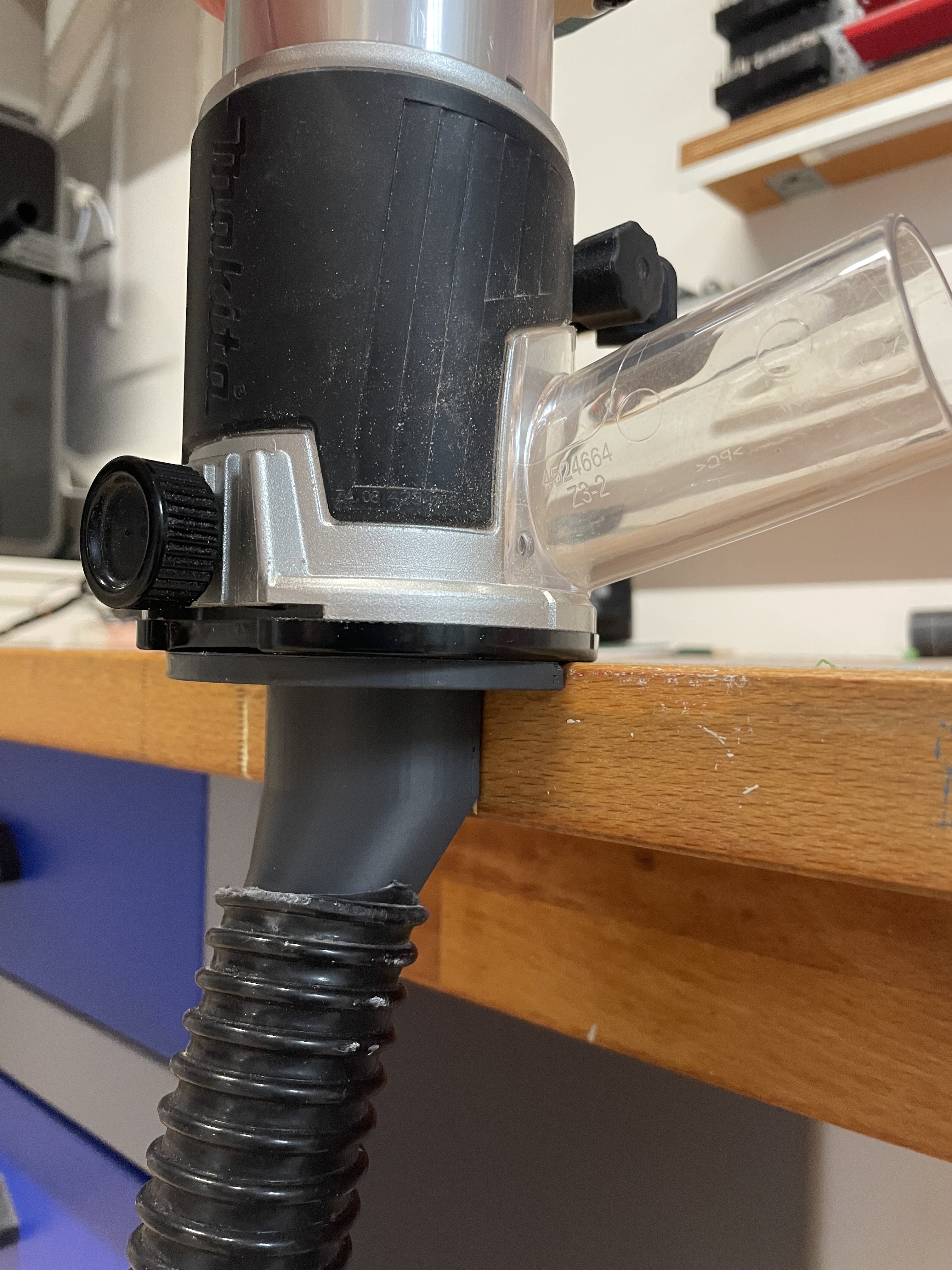 Fraese Kantenfraese Absaugung (passend z.B. für Makita DRT50), Router dust extraction