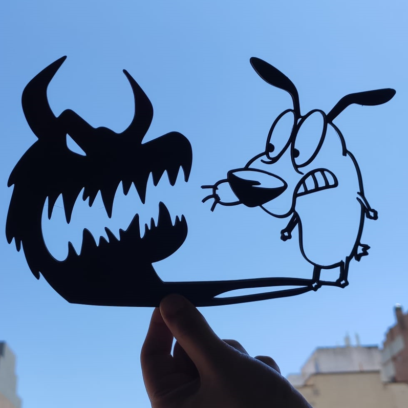 COURAGE THE COWARDLY DOG SILHOUETTE 2D