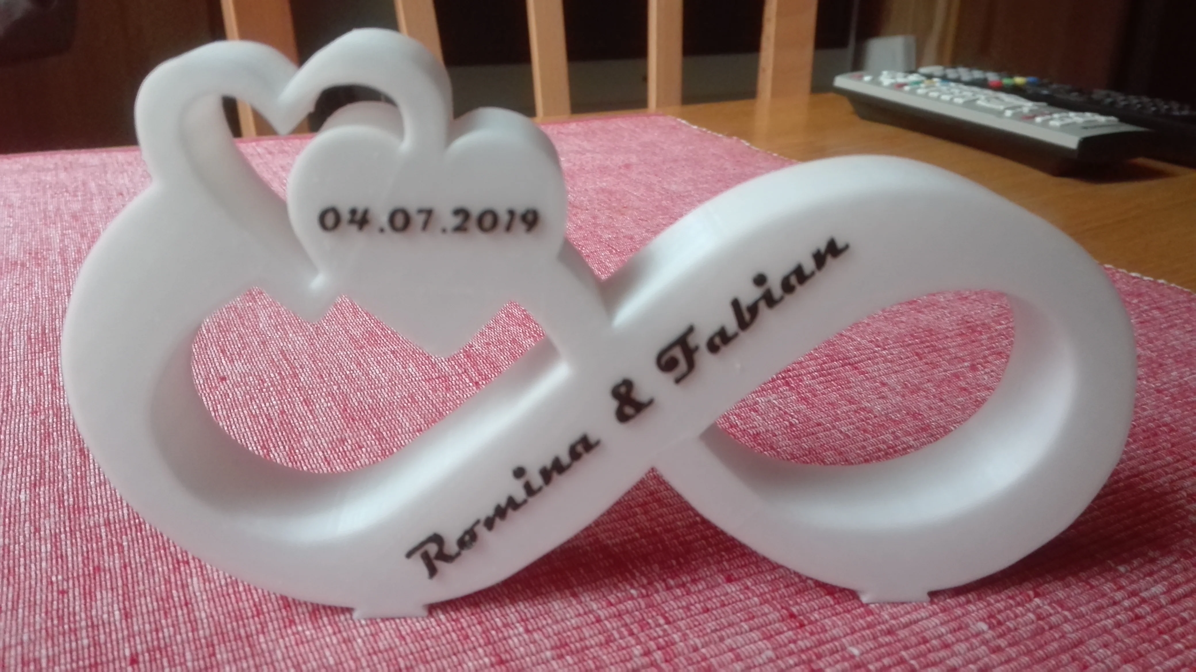 Wedding double heart