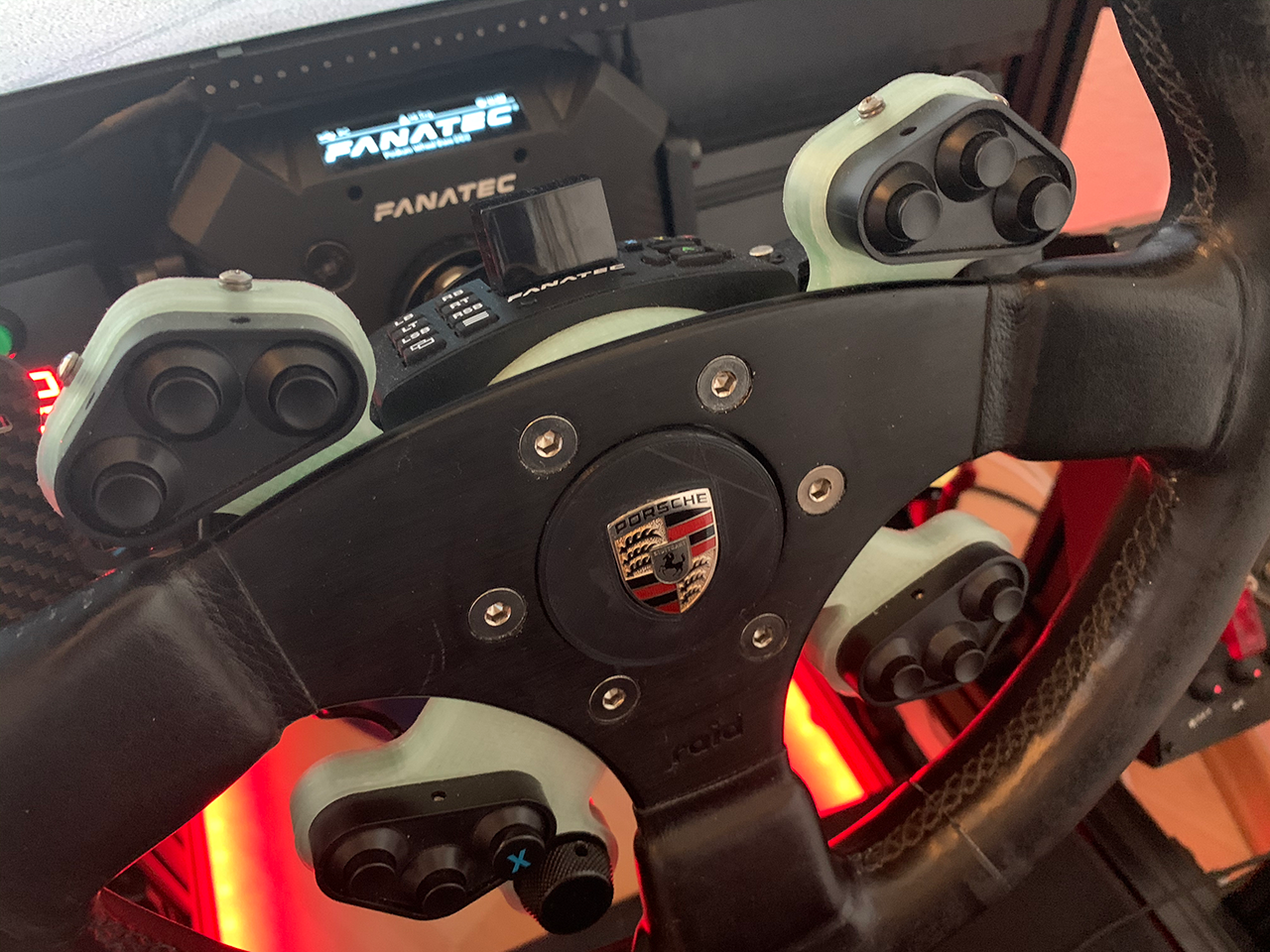 Fanatec 74 to 70mm Universal Hub Wheel + Button Support
