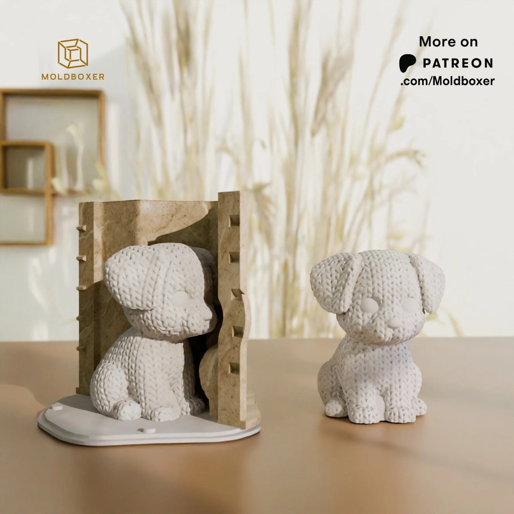 Silicone Mold System - Knitted Dog