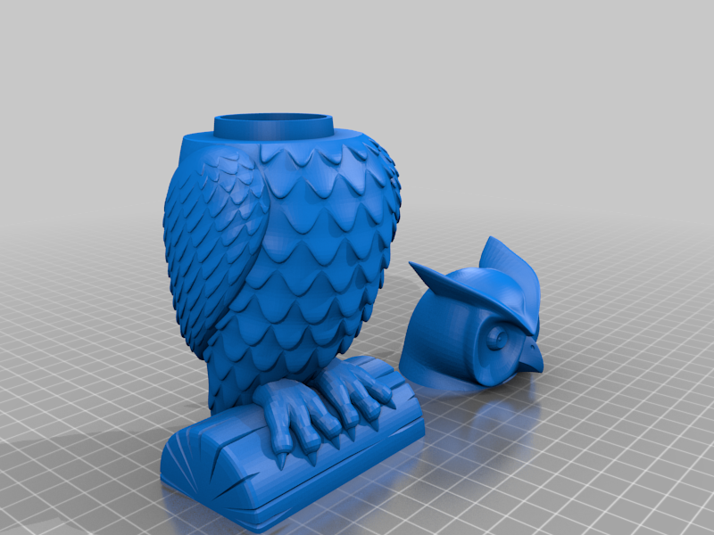 Front facing owl container