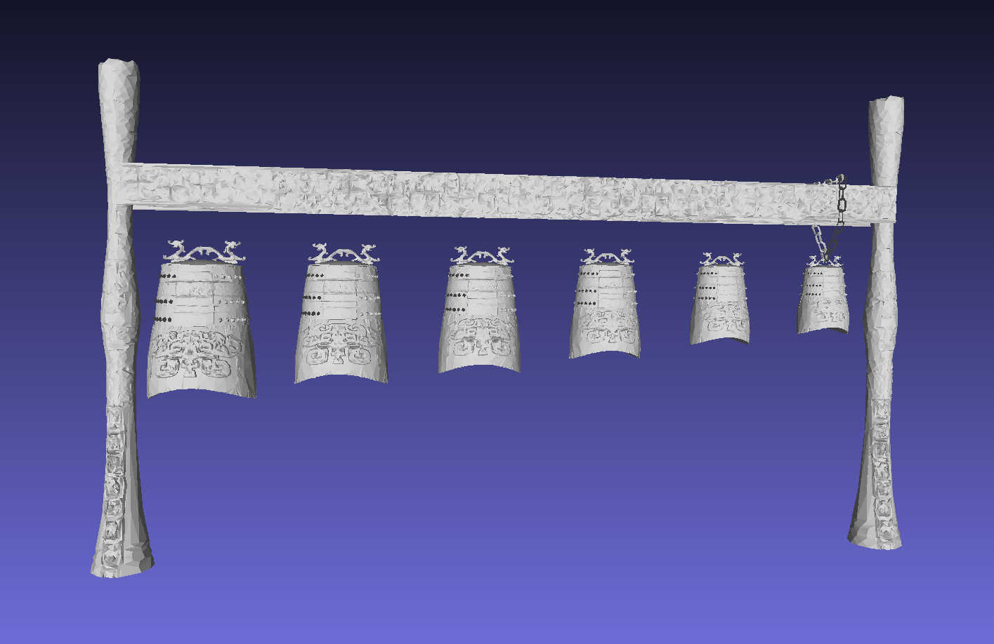 Asian bells on poles - Fixed