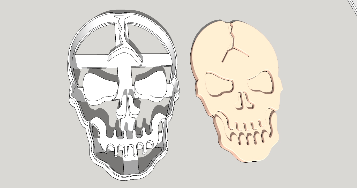 Cracked Skull Cookie Cutter
