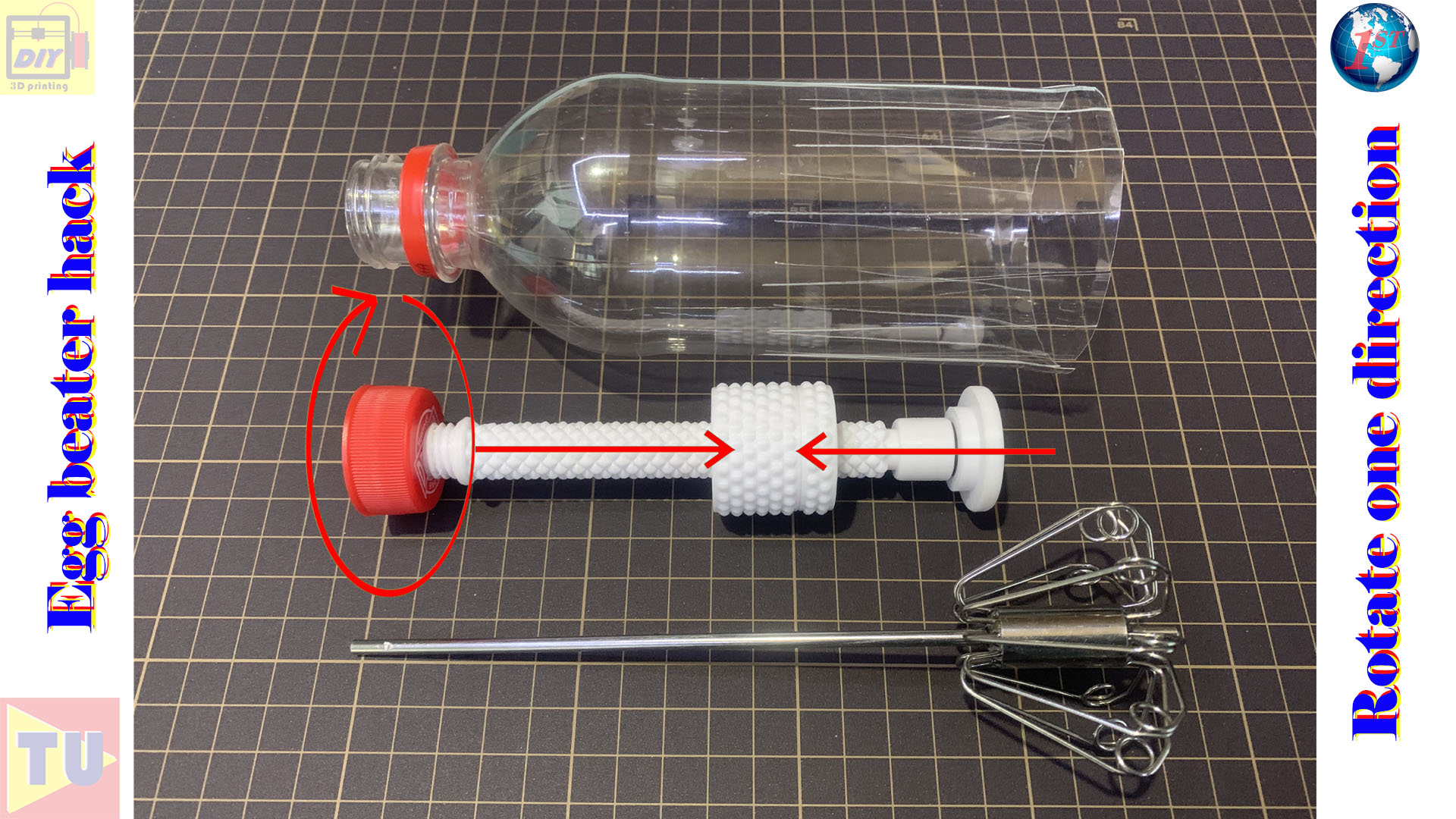 one rotate direction egg beater