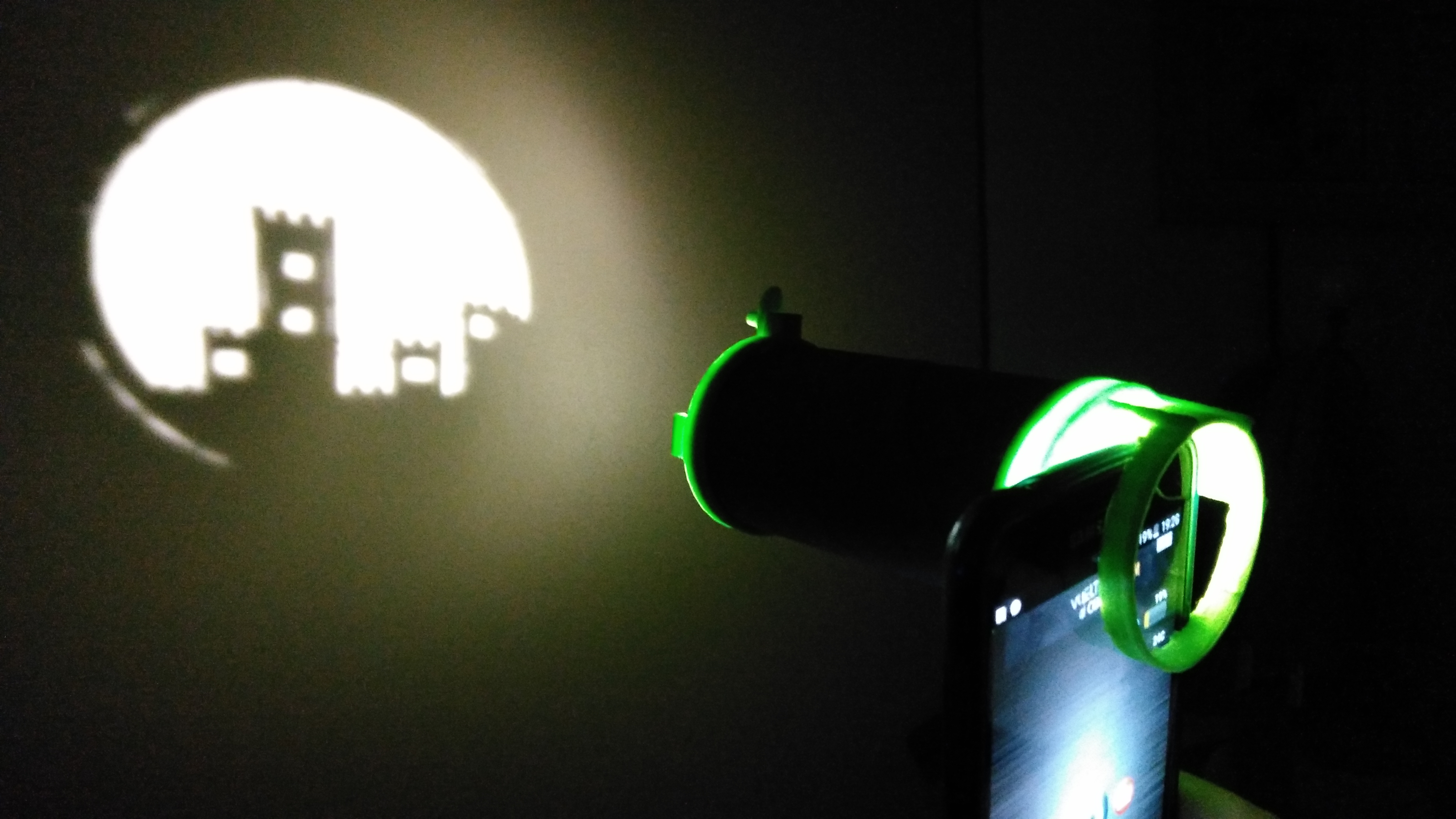 Shadow cast with smartphone and