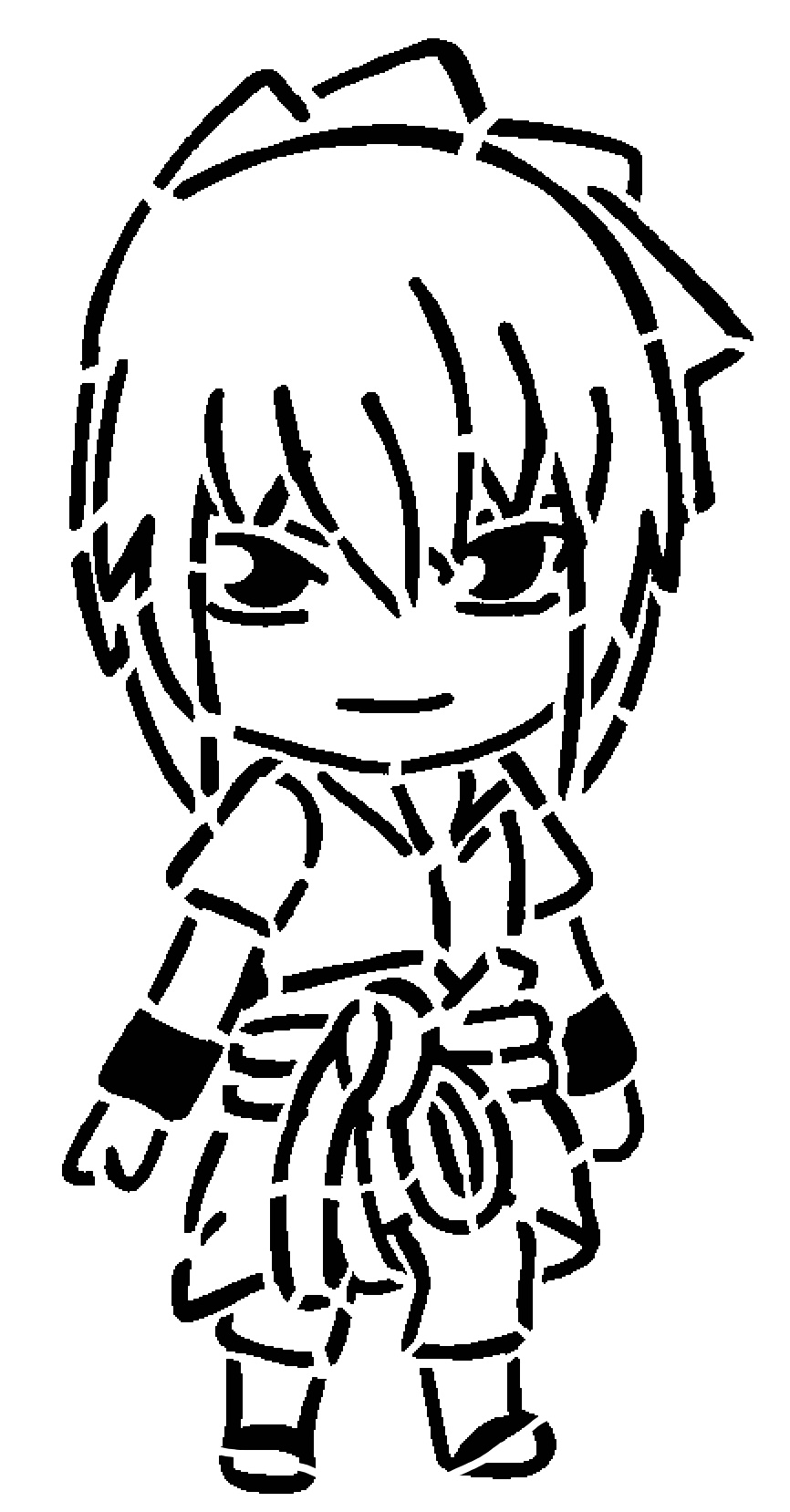 Sasuke Uchiha stencil 2