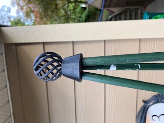 Birdcage Finial garden trellis tri-cap