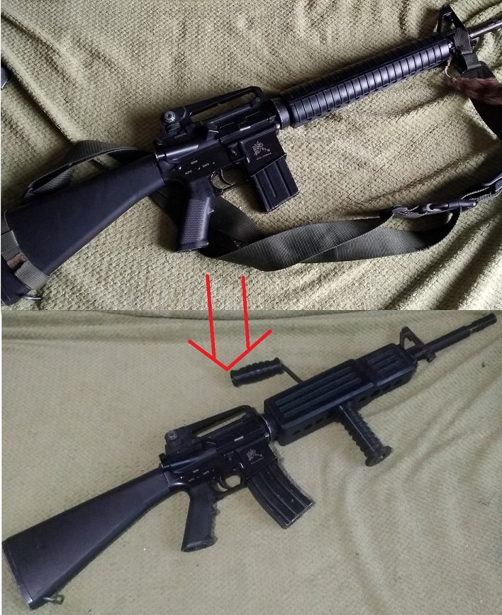 Airsoft Colt LMG frontset