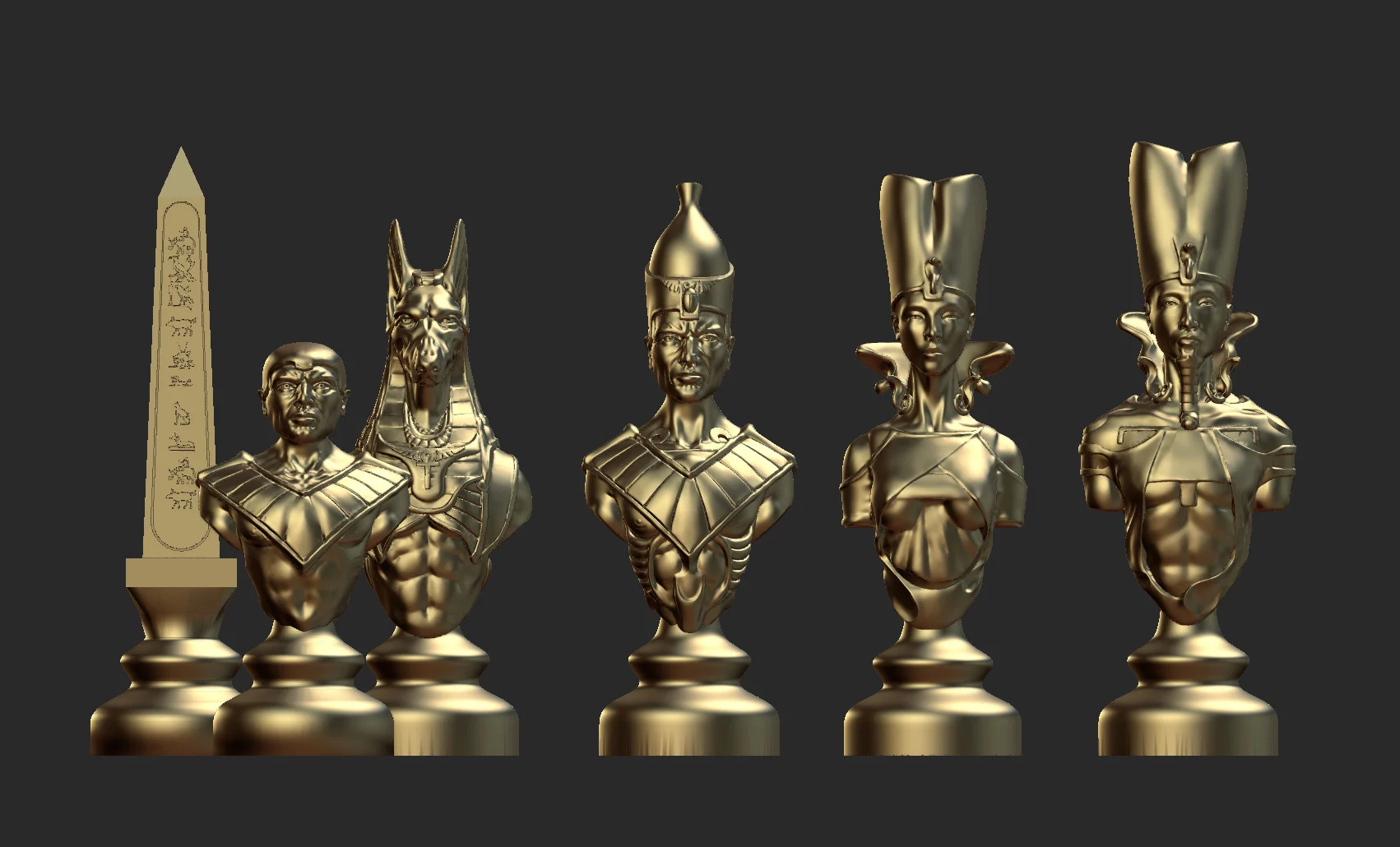 complete Egypt chess set