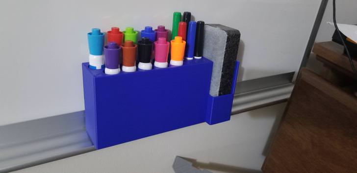Dry Erase Marker & Eraser Holder
