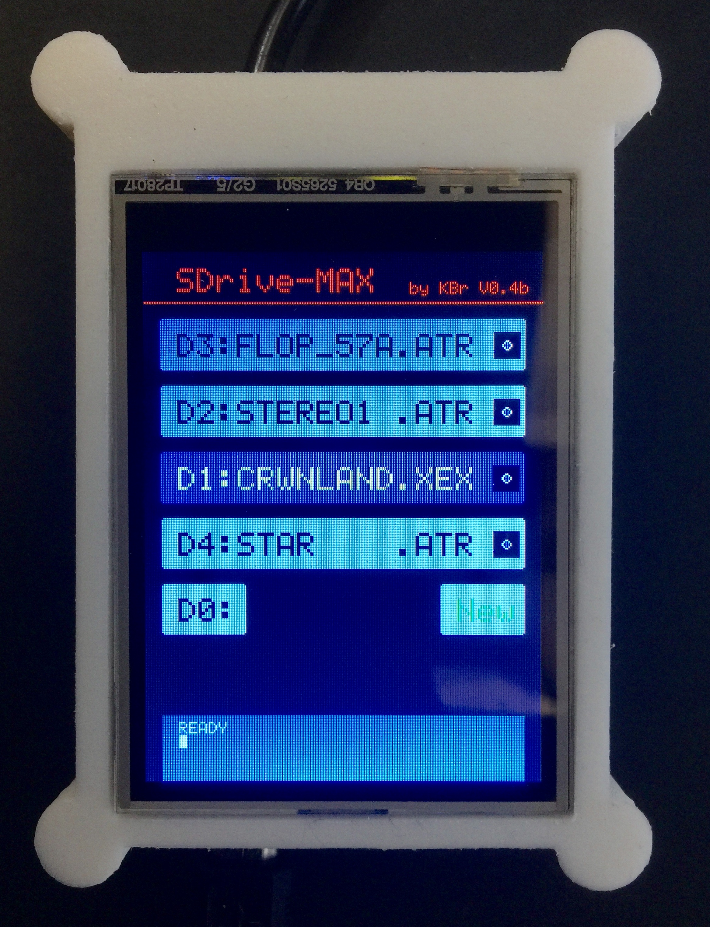 SDrive-Max (Atari_XL replacement Floppy disk) case for Arduino Uno with Touchscreen