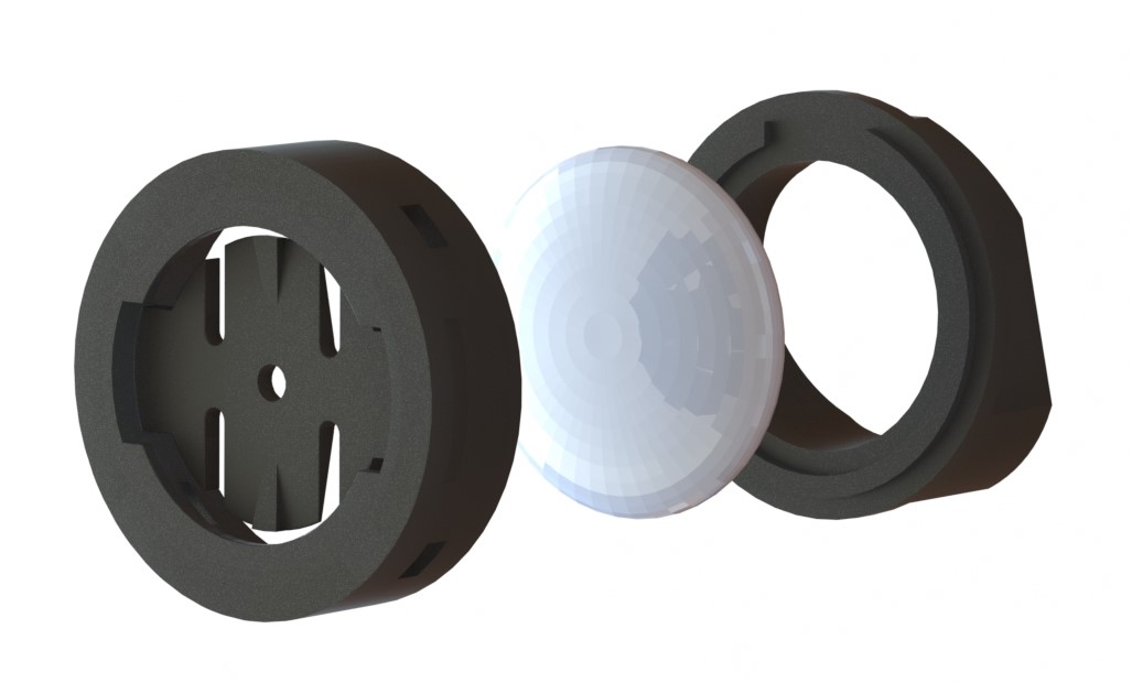 Garmin/Wahoo mount including AirTag socket