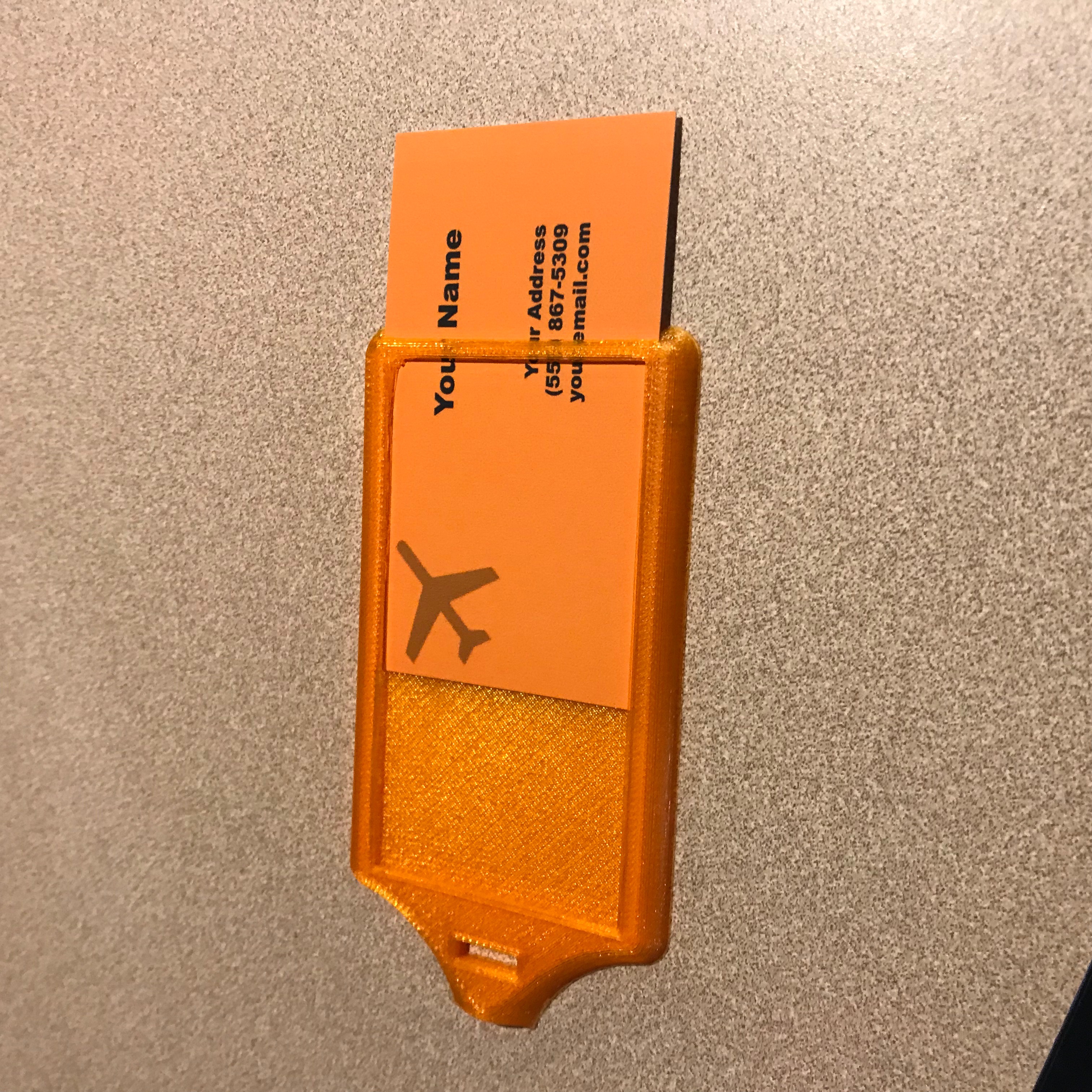 Slide-in Business Card Luggage Tag
