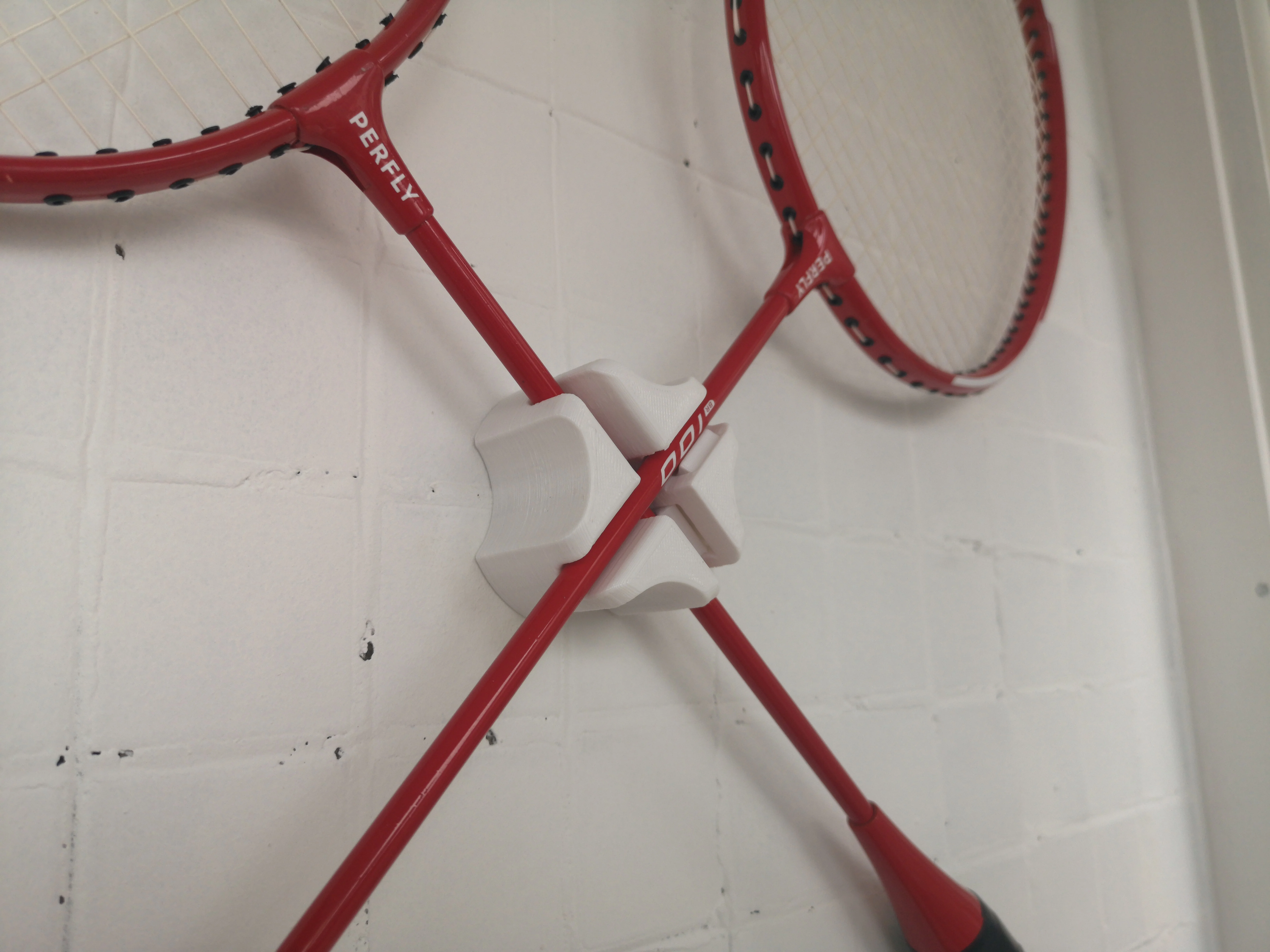 Badminton racket holder