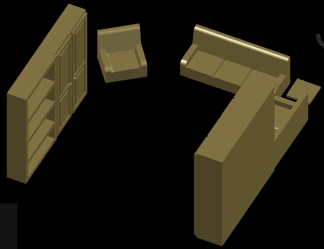 Dioramas elements (Living room furnitures)