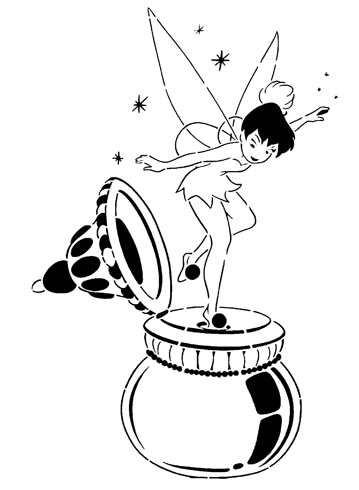 Tinkerbell stencil 4